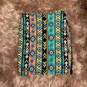 Forever 21 Aztec print Knit mini skirt